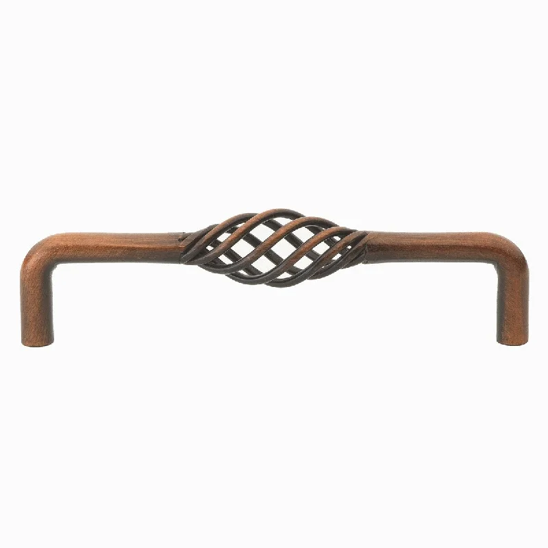 GlideRite 5-inch Screw Center Twisted Birdcage Cabinet Hardware Pull - Rustic Bronze (Pack of 25)