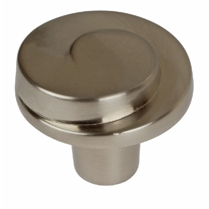 GlideRite 5-Pack 1-1/8 in. Satin Nickel Swirl Wave Cabinet Knobs - Satin Nickel