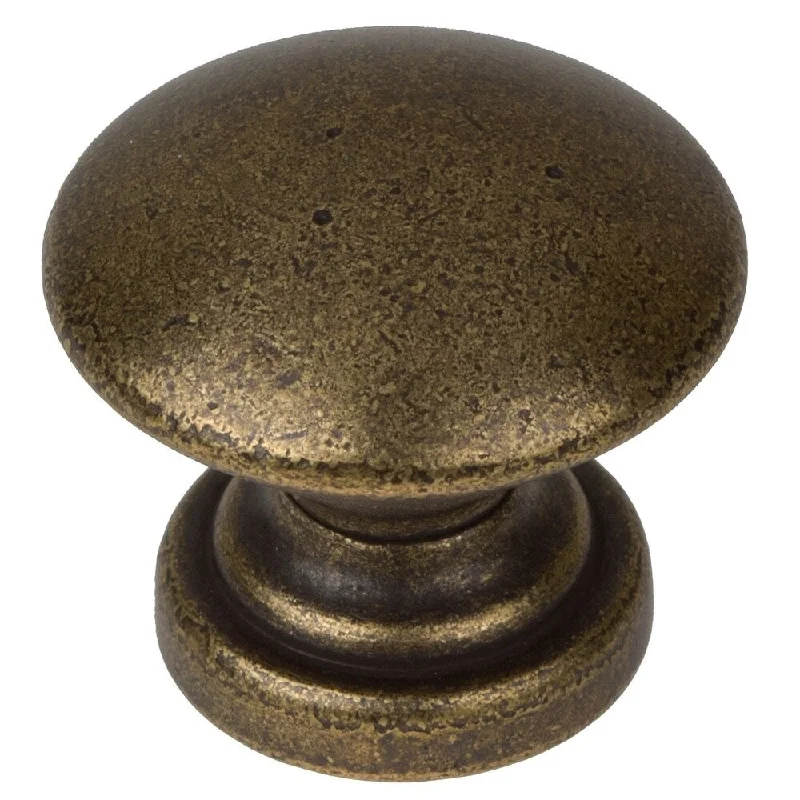 GlideRite 5-Pack 1 in. Antique Round Convex Cabinet Knobs