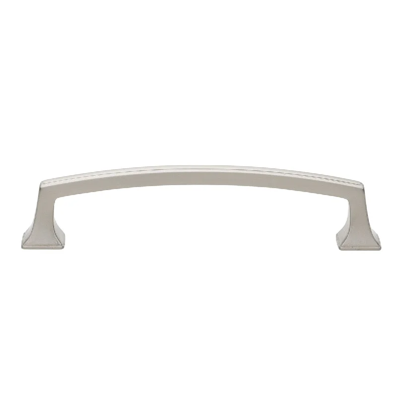 GlideRite 5-Pack 5 in. Center Satin Nickel Deco Base Cabinet Pulls - Satin Nickel