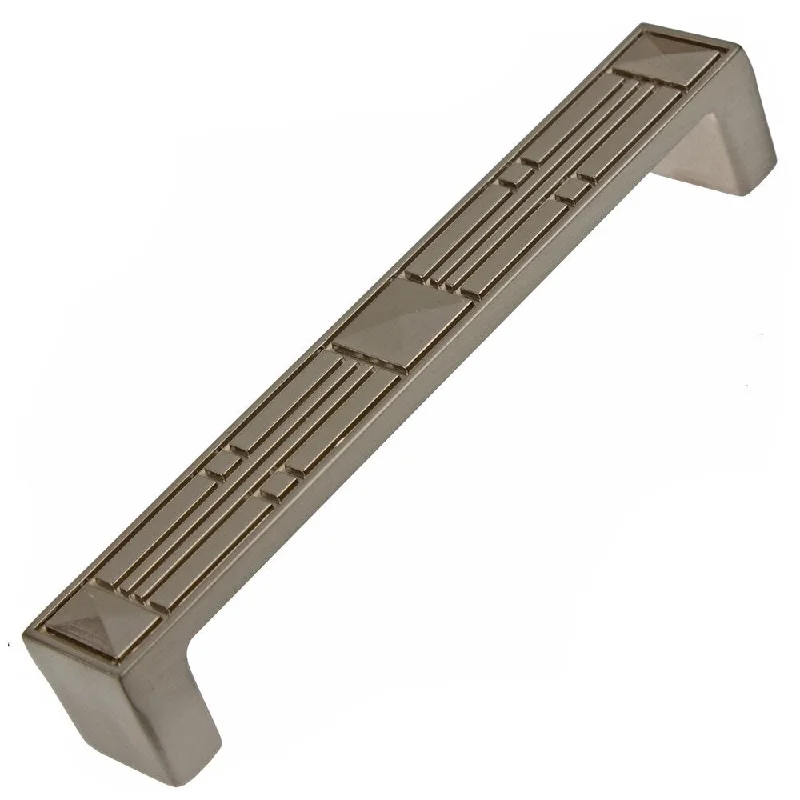 GlideRite 5-Pk 5 in. CC Satin Nickel Rectangle Craftsman Cabinet Pulls - Satin Nickel