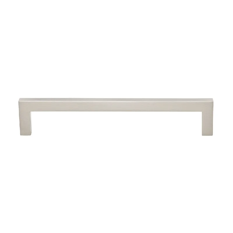 Gliderite 6-5/16 in. CC Solid Square Cabinet Bar Pull Handle Satin Nickel (Pack of 10 or 25)