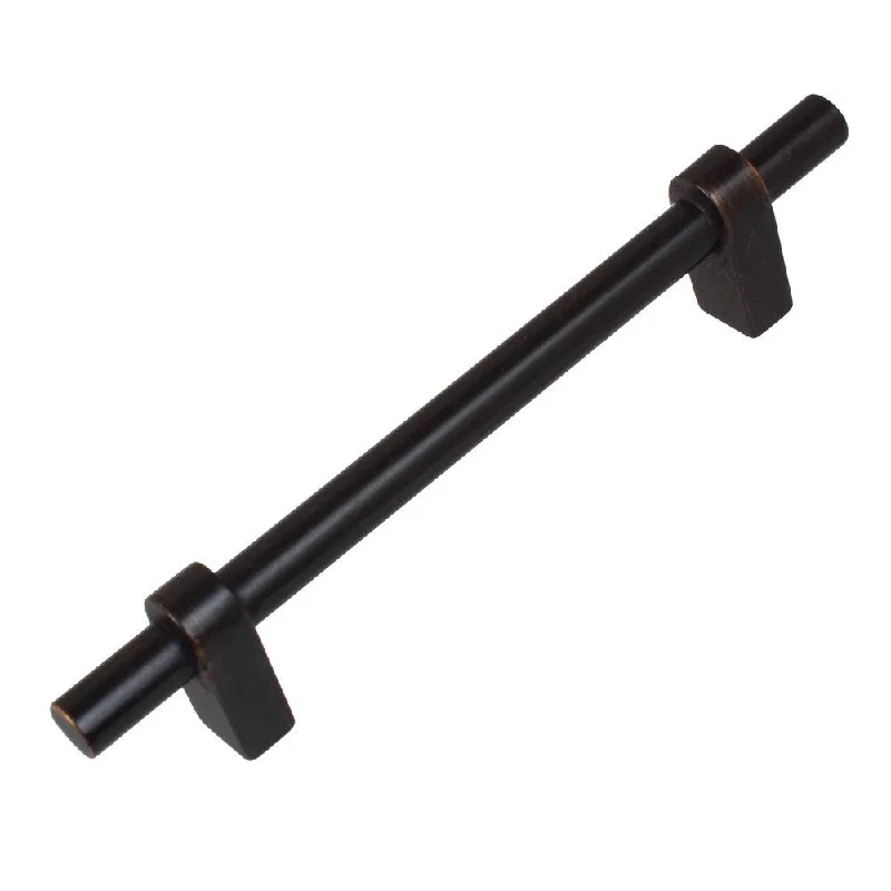 GlideRite 6-inch Oil Rubbed Bronze Zinc Euro T-bar Cabinet Handle Bar Pulls (Case of 10)