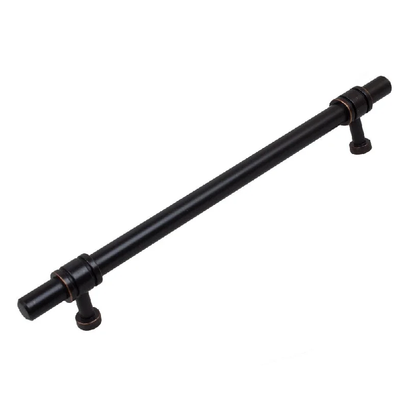 GlideRite 7.625 inch CC Oil Rubbed Bronze Solid Steel Barrel Ring Cabinet Bar Pulls (Pack of 10 or 25)