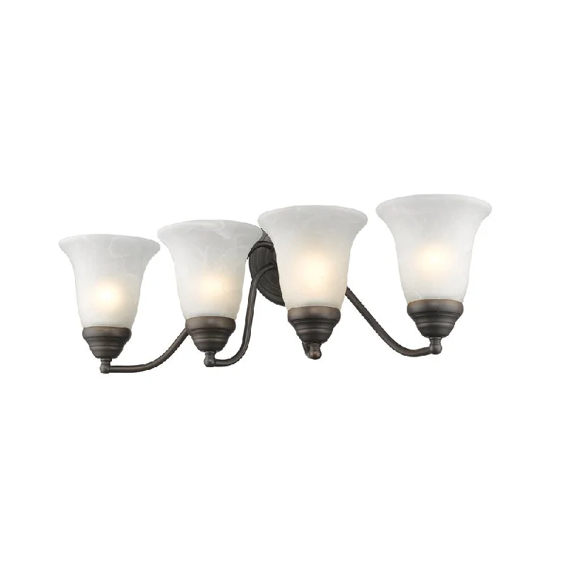 Golden Lighting Centennial #5222-4 PW-MBL 4-light Bath Vanity