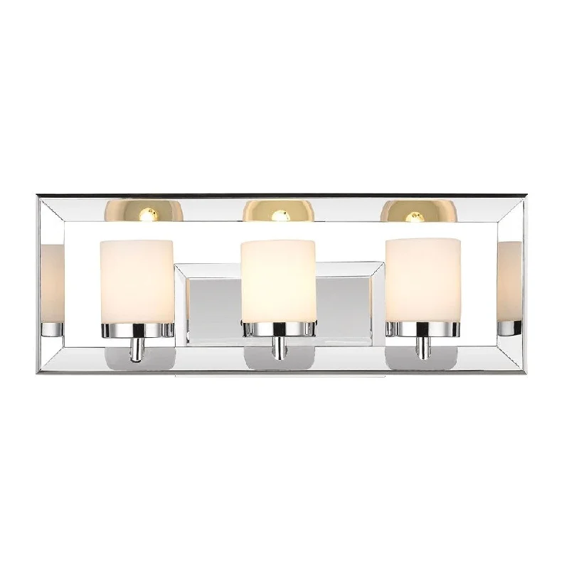 Golden Lighting Smyth Stainless Steel 3-light Bath Vanity Light