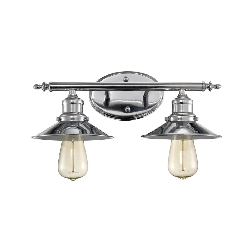 Griswald Polished Chrome 2-light Vanity Bar