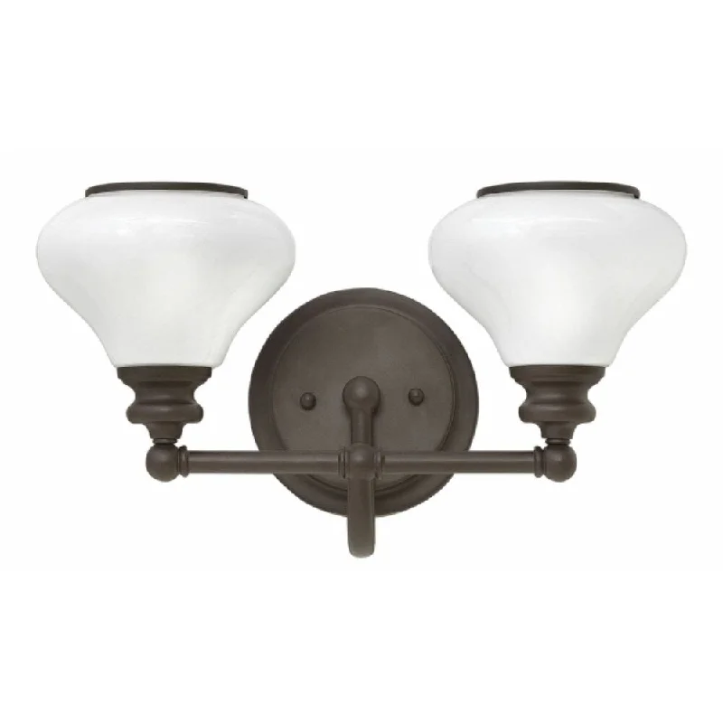 Hinkley Ainsley 2-Light Vanity Light in Buckeye Bronze