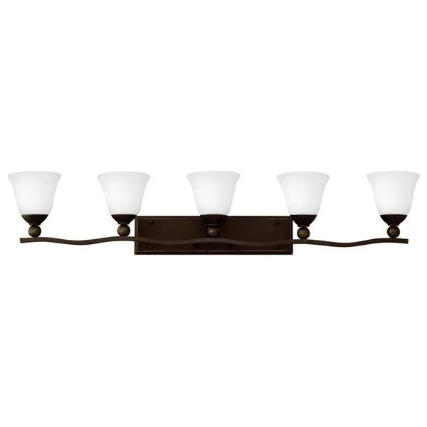 Hinkley Bolla 5-Light Vanity Light in Olde Bronze with Opal