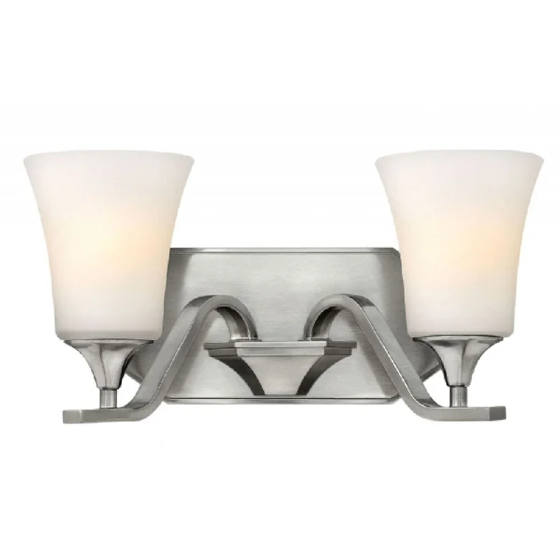 Hinkley Brantley 2-Light Vanity Light in Brushed Nickel