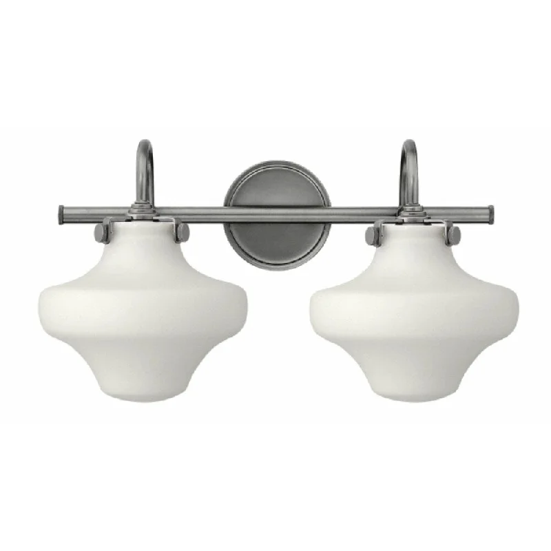 Hinkley Congress 2-Light Vanity Light in Antique Nickel