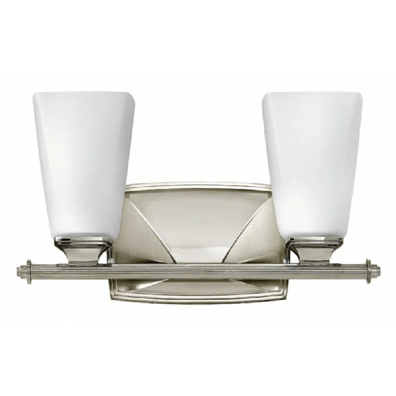 Hinkley Darby 2-Light Vanity Light in Polished Nickel