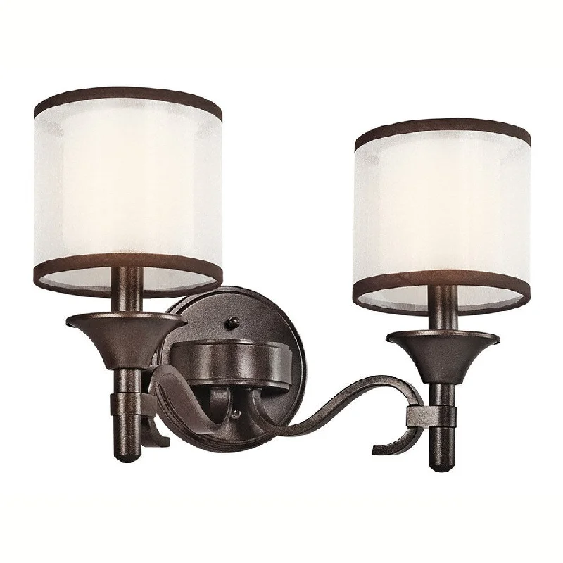 Kichler Lighting Lacey Collection 2-light Mission Bronze Bath/Vanity Light