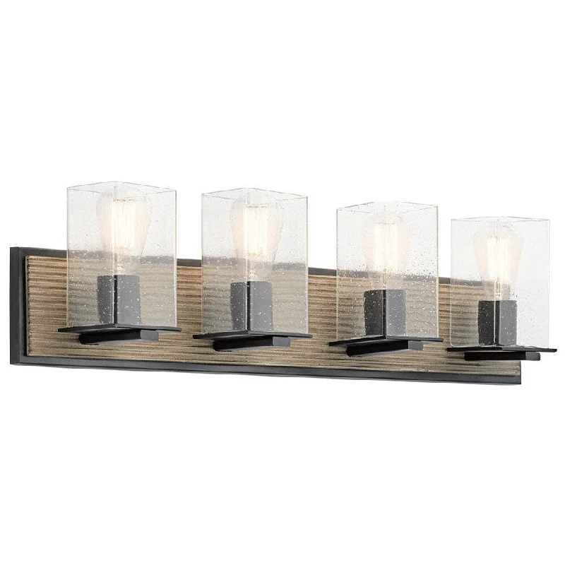 Kichler Lighting Millwright Collection 4-light Distressed Antique Grey Bath/Vanity Light