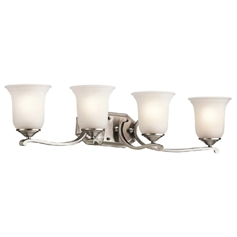 Kichler Lighting Wellington Square Collection 4-light Classic Pewter Bath/Vanity Light - classic pewter