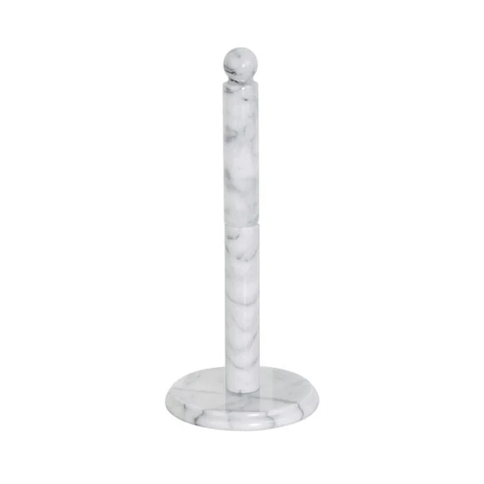 Marble Paper Towel Holder - White