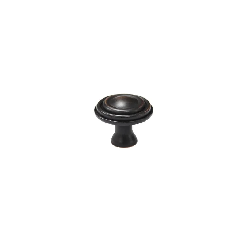 Mascot Hardware Stepped 1-1/2 In. Oil Rubbed Bronze Round Cabinet Knob