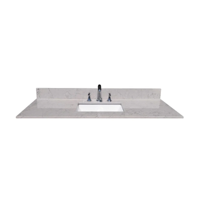 Modern 49 inches bathroom stone vanity top calacatta gray