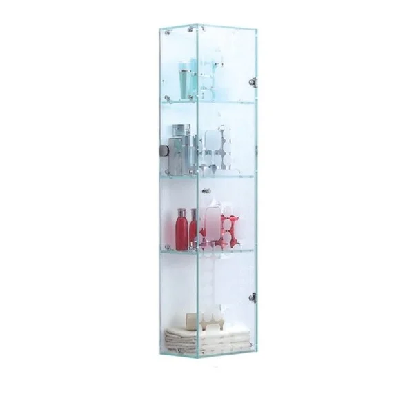 MONT BLANC - Four Tier Glass Wall Cabinet 47 1/4" by 11 3/4" inches