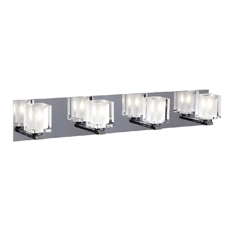 PLC Lighting 4 Light Vanity Glacier Collection