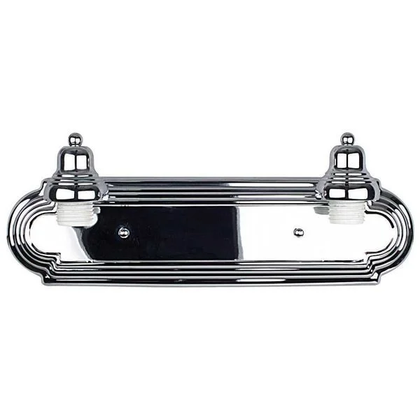 Race Track 2-light Polished Chrome Vanity with Arm - Silver