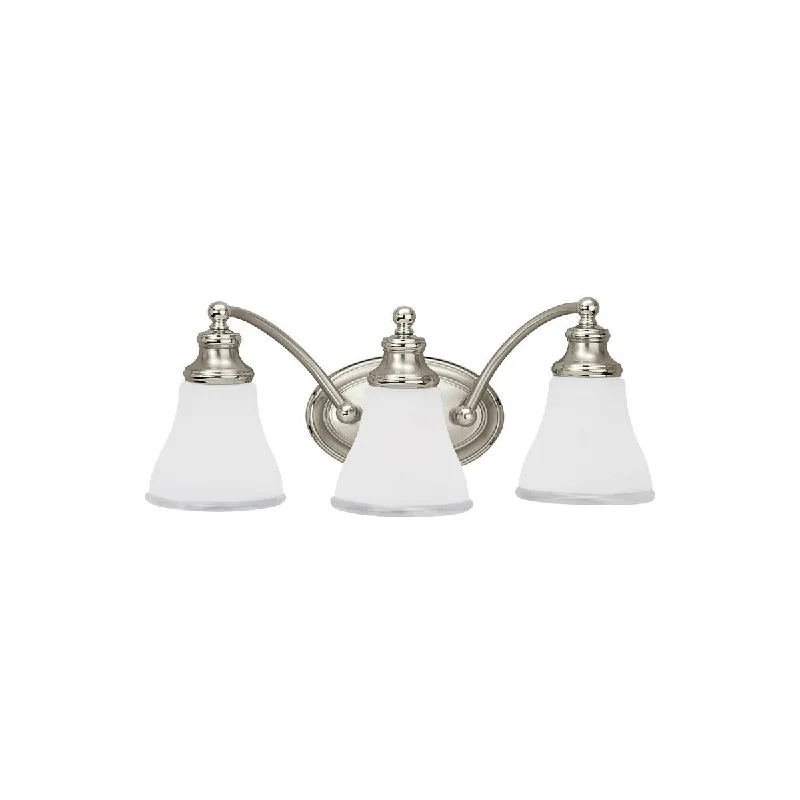 Sea Gull Alexandria Two-tone Nickel 3-light Vanity Fixture