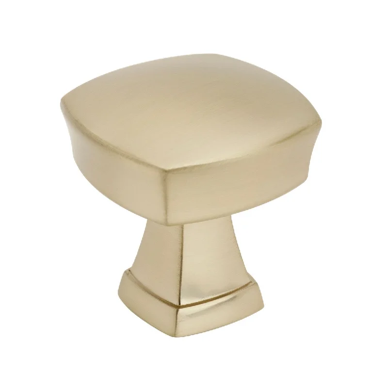 Stature 1-1/4 in (32 mm) Length Golden Champagne Cabinet Knob - 1.25