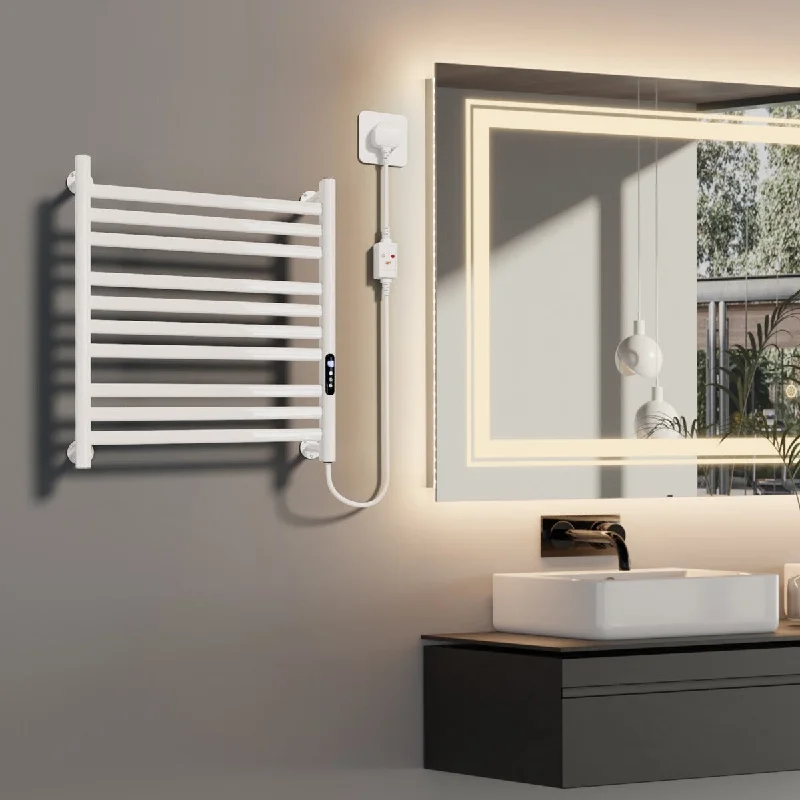 Towel Warmer Drying Rack With Timer , Temperature Control, White, IP44 - 20"x24"