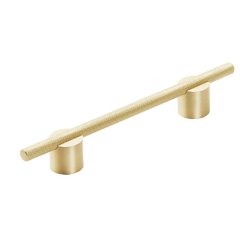 Transcendent 5-1/16 in (128 mm) Center-to-Center Matte Gold Cabinet Pull - 5.0625