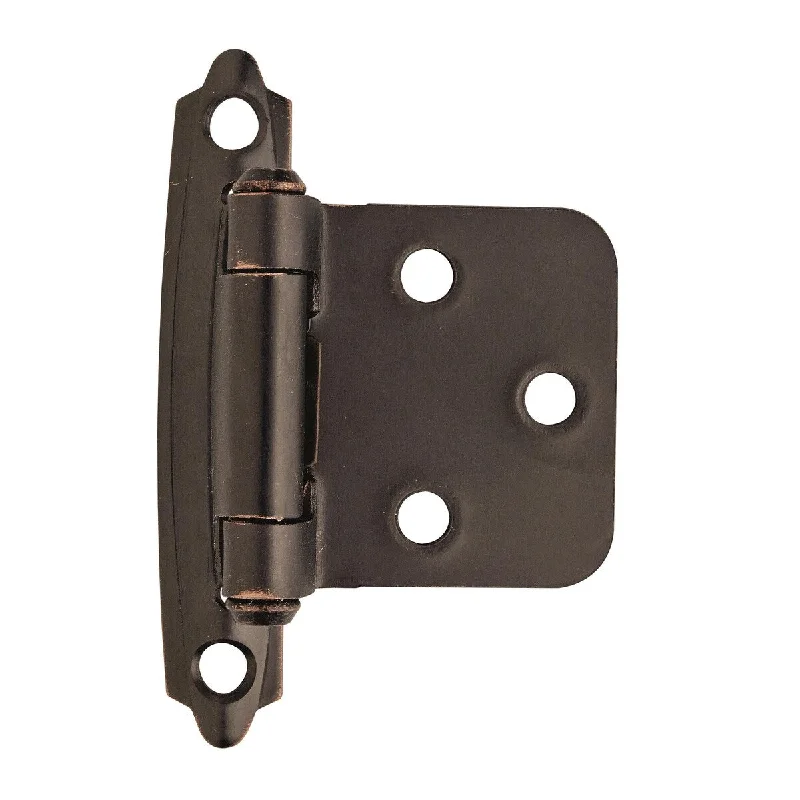 Variable Overlay Self-Closing, Face Mount Oil-Rubbed Bronze Hinge - 1 Pair - 2.75