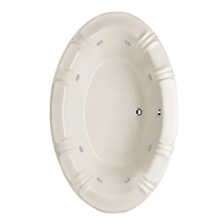 Whirlpool Tub Designer Collection Alyssa 66 x 42 x 19-3/4 Inch Drop-In Center Drain Biscuit Oval