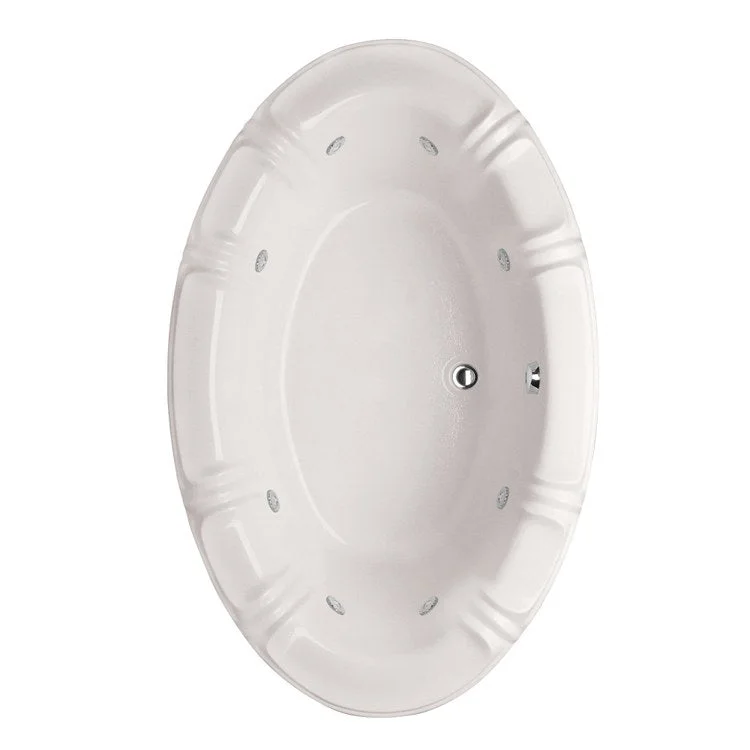 Whirlpool Tub Designer Collection Alyssa 66 x 42 x 19-3/4 Inch Drop-In Center Drain White Oval