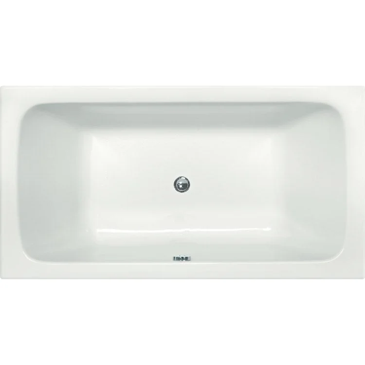 Whirlpool Tub Ston Collection Carrera 60 x 32 x 23 Inch Drop-In Center Drain Biscuit Rectangle