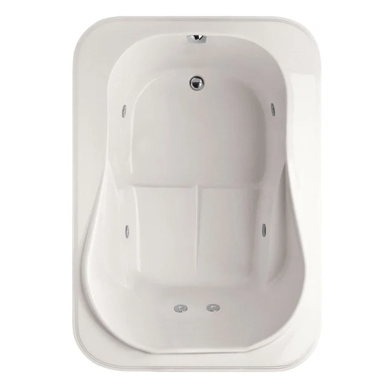 Whirlpool Tub Designer Collection Cassi 60 x 42 x 24 Inch Drop-In End Drain White Rectangle