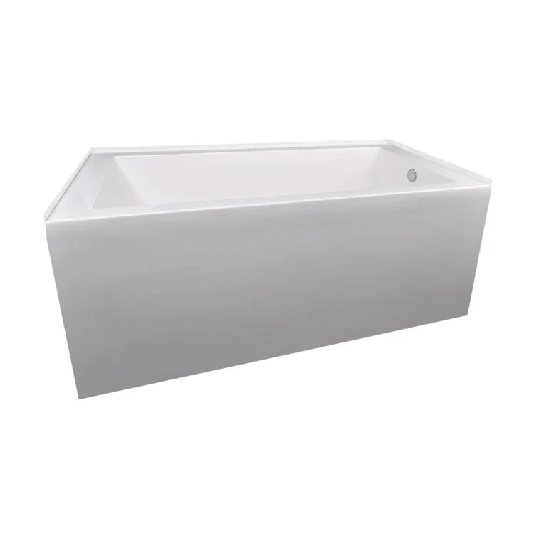 Whirlpool Tub Ston Collection Citrine 60 x 32 x 21 Inch Alcove End Right Hand Drain Almond Rectangle