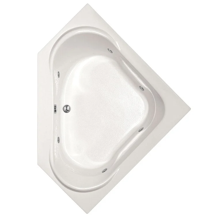 Whirlpool Tub Designer Collection Clarissa 55 x 55 x 21 Inch White Corner