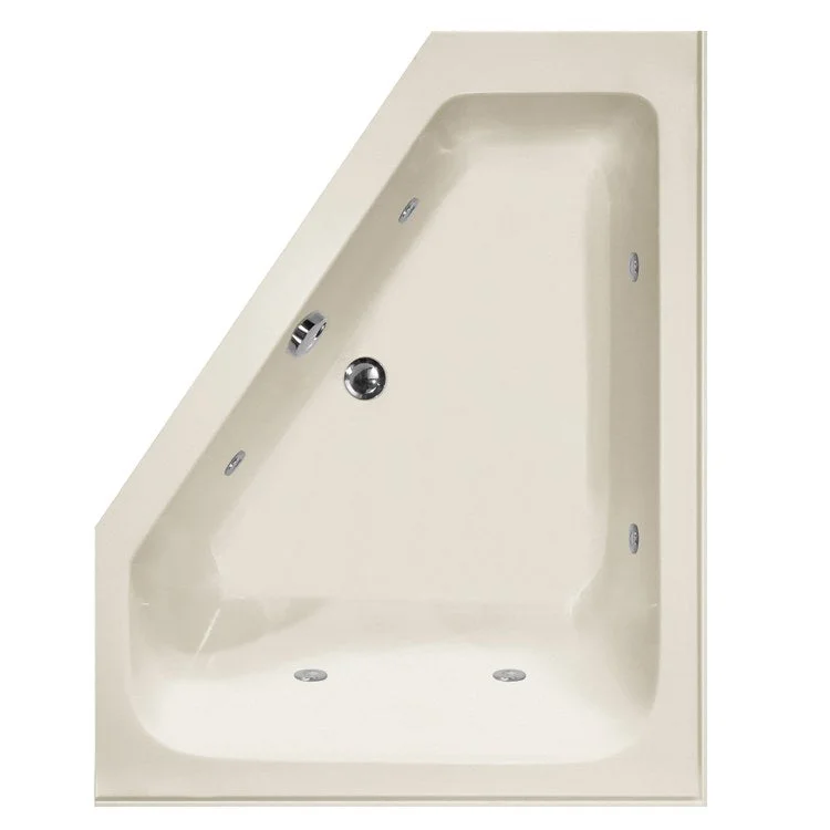 Whirlpool Tub Designer Collection Courtney 60 x 48 x 21 Inch Left Hand Drain Bone Corner Includes HydrOzone Sanitation Feature