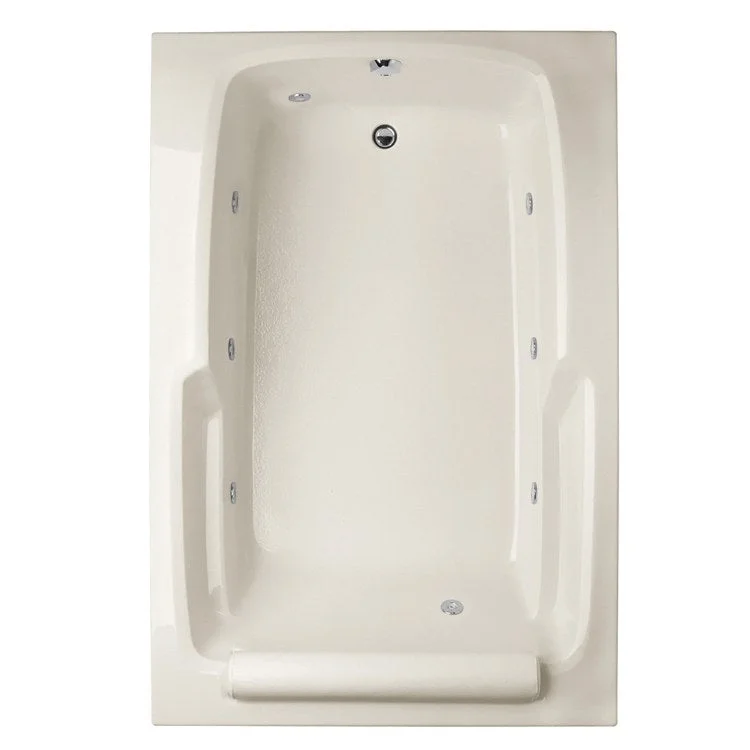 Whirlpool Tub Designer Collection Duo 60 x 48 x 18 Inch Drop-In End Drain Biscuit Rectangle