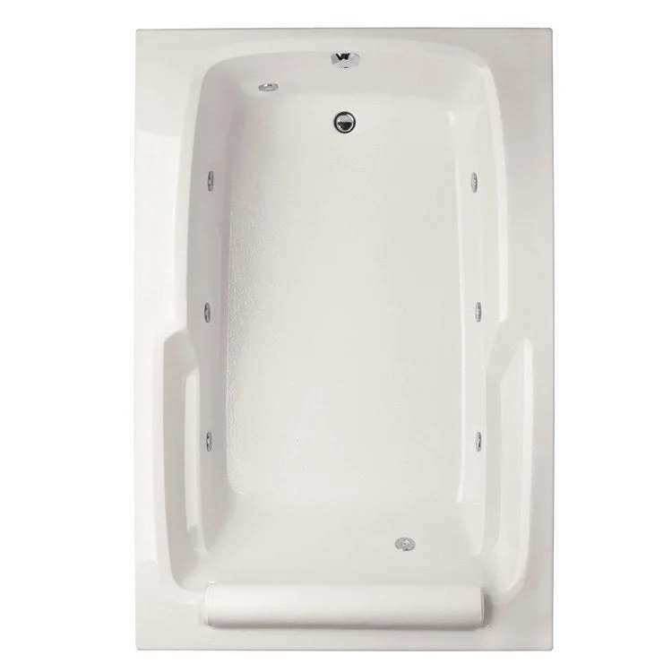 Whirlpool Tub Designer Collection Duo 60 x 48 x 18 Inch Drop-In End Drain White Rectangle