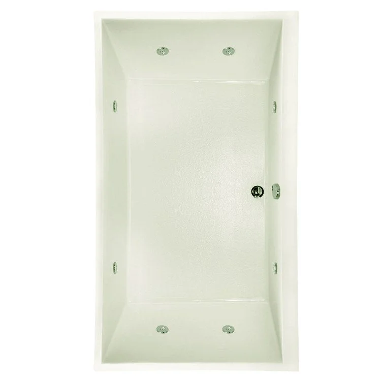 Whirlpool Tub Designer Collection Eileen 86 x 50 x 19 Inch Center Drain Biscuit Rectangle