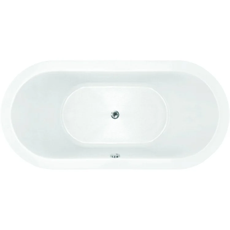 Whirlpool Tub Ston Collection Emerald 65 x 36 x 22 Inch Drop-In Center Drain Biscuit Oval