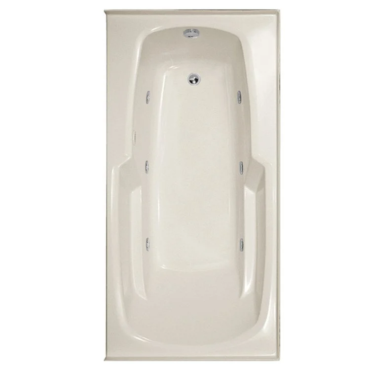 Whirlpool Tub Designer Collection Entre 60 x 32 x 18 Inch Drop-In Right Hand Drain Biscuit Rectangle