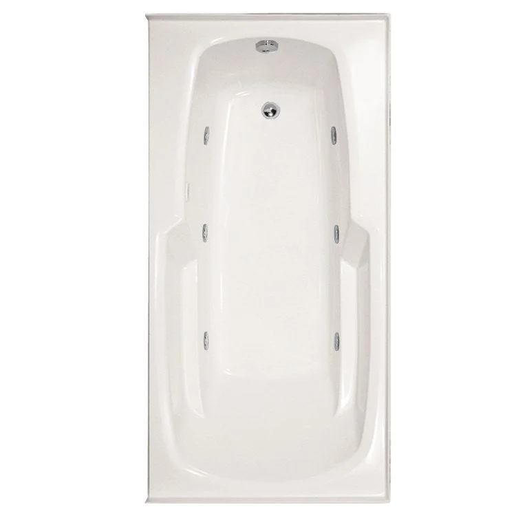 Whirlpool Tub Designer Collection Entre 60 x 32 x 18 Inch Drop-In Right Hand Drain White Rectangle