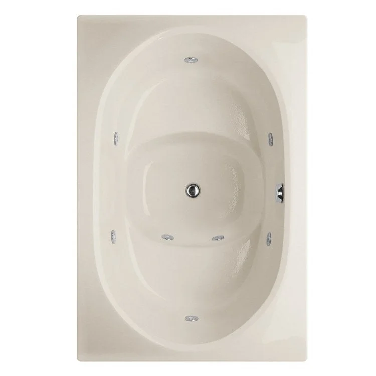 Whirlpool Tub Designer Collection Fuji 60 x 40 x 32 Inch Drop-In Biscuit Oval