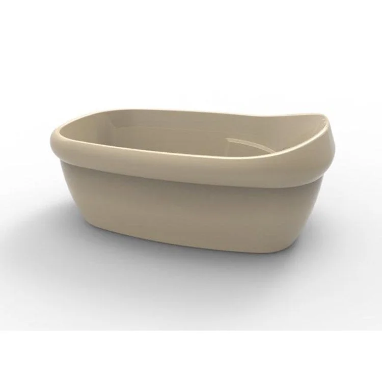 Whirlpool Tub Designer Collection Jacqueline 66 x 40 x 24 Inch Freestanding Bone