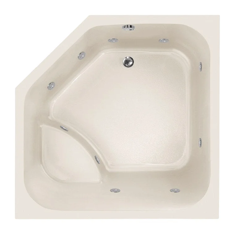 Whirlpool Tub Designer Collection Katarina 69 x 69 x 26 Inch Bone Corner