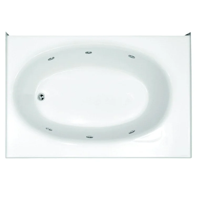 Whirlpool Tub Studio Collection Kona 60 x 42 x 15 Inch Drop-In Left Hand Drain White