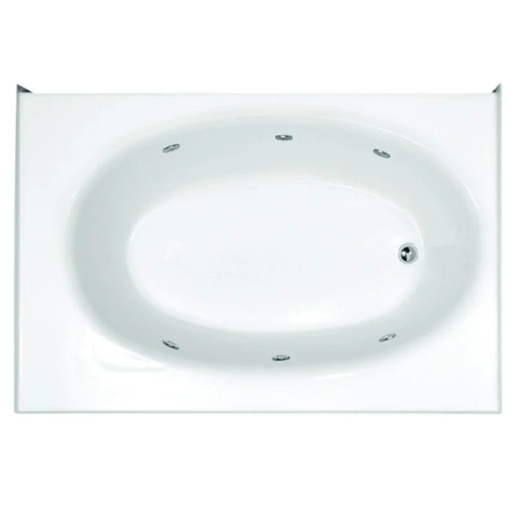 Whirlpool Tub Studio Collection Kona 60 x 42 x 15 Inch Drop-In Right Hand Drain White