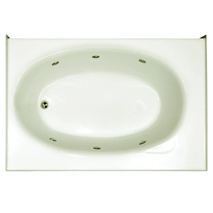 Whirlpool Tub Studio Collection Kona 60 x 42 x 18 Inch Drop-In Left Hand Drain Biscuit