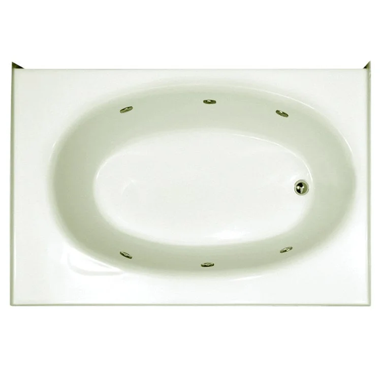 Whirlpool Tub Studio Collection Kona 60 x 42 x 18 Inch Drop-In Right Hand Drain Biscuit